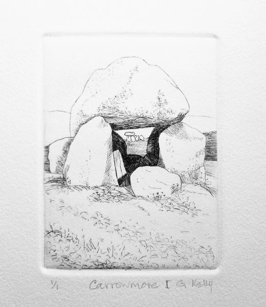 Carrowmore 1, dry point. hand printed, #tinyprinttuesday
