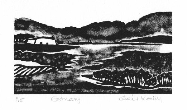 Estuary ~ hand printed lithograph